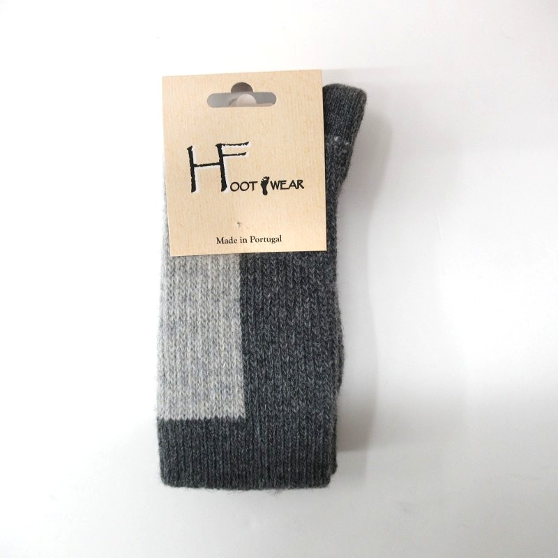 HFOOT　WEAR【ポルトガル製】  無地配色ソックス  EARTHアース (TERRE/GY)